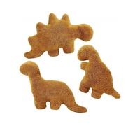 3pack Dino Chicken Nugget Plush, Soft Dinosaur Chicken Nuggets Pillow for Birthday Gifts, Dinosaur Theme Party Decorations