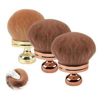 3Pack Extra Large Body Makeup Brush for Leg & Bronzer Suncreen Applicator, 3 Inch Tanning Brush for Body, Self Tan Back Applicator (Rose Gold*2+Gold*1)