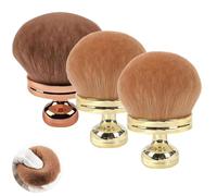 3Pack Extra Large Body Makeup Brush for Leg & Bronzer Suncreen Applicator, 3 Inch Tanning Brush for Body, Self Tan Back Applicator (Rose Gold*1+Gold*2)