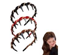 3Pack Vintage High Cranium Artificial Pearl Hairband, Hair Accessories Braid Tool Non Slip Hairband, Decorative Hair Bands for Women Girls (B)