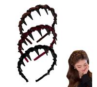 3Pack Vintage High Cranium Artificial Pearl Hairband, Hair Accessories Braid Tool Non Slip Hairband, Decorative Hair Bands for Women Girls (A)