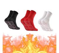 3pair Tourmaline Slimming Health Sock, Thermotherapeutic Sock, Self Heating Socks, Heated Ski Socks, Massage Socks (Large,3 colors)