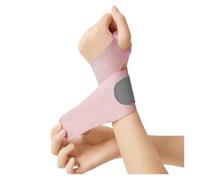3Pairs Stretch Wrist Brace Adjustable Wrap Around Compression Strap Sports Unisex para Gimnasio, Musculacion(Pink)