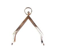 3pc 11cm Triangle Purse Frame Kiss Clasp DIY Accessories For Bag Vintage Coin Metal Clutch(Light Golden)