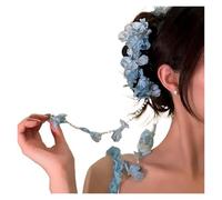 3pc Colorful Hydrangea Flower Hair Claw For Women Sweet Cute Petal Tassel Shark Clip Hairpin Accessories(A)