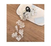 3pc Colorful Hydrangea Flower Hair Claw For Women Sweet Cute Petal Tassel Shark Clip Hairpin Accessories(White)