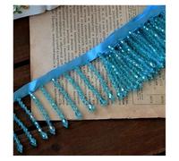 3pc Crystal Pendant Beaded Fringe Lace DIY Clothing Stage Home Curtain Trim Headwear Decorative Accessories(Color33)