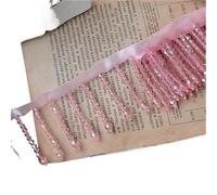 3pc Crystal Pendant Beaded Fringe Lace DIY Clothing Stage Home Curtain Trim Headwear Decorative Accessories(Laser Bright)