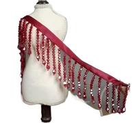 3pc Crystal Pendant Beaded Fringe Lace DIY Clothing Stage Home Curtain Trim Headwear Decorative Accessories(DULL)