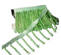 3pc Crystal Pendant Beaded Fringe Lace DIY Clothing Stage Home Curtain Trim Headwear Decorative Accessories(Color3)