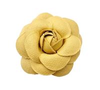 3pc Design Handmade Flower Brooch Camellia Pearl Tassel Pins Fashion Women Clothing Jewelry Accessories Corsage(Flowers yellow)