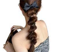 3pc Fashion Elastic Hair Band Women Pearl Spiral Rubber Bubble Braid Phone Cord Tie Accessories(Color2)