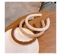 3pc Fashion Girls Cute plush Headband Autumn Winter Head Hoop DIY Girls Hairband headwear Hair Accessories(Dark Brown)