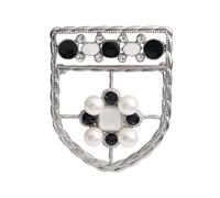 3pc Fashion Silver Series Pearl Flower Brooches Women Snowflake Rhinestone Brooch Pin Design Jewelry(XD8382)