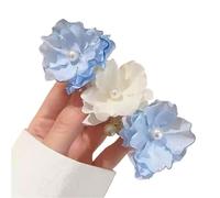 3pc Gentle Pearl Flower Hair Rope, Female Atmosphere, Bubble Braid, Telephone Line, Loop, Ponytail, Braided Artifact, Swee(Grey)