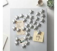 ,3pc,Imanes para Nevera, decoración Creativa de Estrellas Plateadas, Fuertes y adorables Pegatinas magnéticas, Mini Herramientas Decorativas de organización para Armario y Cocina