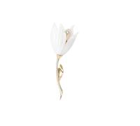 3pc Resin Tulip Brooch For Women Unisex Rhinestone Flower Pin Pearl Plant Lapel Banquet Party Backpack Gifts Jewelry Accessories(White)