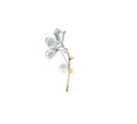 3pc Resin Tulip Brooch For Women Unisex Rhinestone Flower Pin Pearl Plant Lapel Banquet Party Backpack Gifts Jewelry Accessories(Color1)