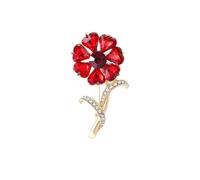 3pc Romantic Flower Brooches Women Rhinestone Crystal Pearl Rose Brooch Pins Clothing Jewelry Accessories(XD824520)