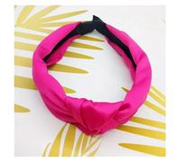 3pc Solid Headbands Fashion Wide Fabric Makeup Hairbands Women Girls Ladies Washing Hair Hoops Bezel Hair Accessories(Rose red)