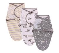 3PC Swaddle Blanket,Swaddle Wrap Manta Envolvente para Bebé,Swaddle Wrap 100% Algodón,Mantas Arrullo Para Recién Nacidos-L