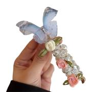 3pc Telephone Cord Hair Ties With Pearls, Straight Braided Accessory For Women, High Ponytail Bubble Braid Rope