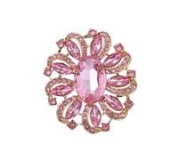 3pc Vintage Crystal Water-drop Brooches For Women Men Designer Elegant Rhinestone Flower Brooch Pin Party Office Jewelry Gift(XD015-5)