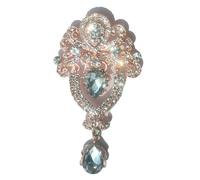 3pc Vintage Crystal Water-drop Brooches For Women Men Designer Elegant Rhinestone Flower Brooch Pin Party Office Jewelry Gift(XD7666-4)