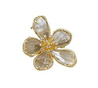 3pc Women Girls Glass Flower Crystal Brooch Badges Elegant Lady Floral Clothing Coat Pin Jewelry Gift(Color2)