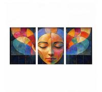 3Pck Egipto Diamond Painting Kit Completo, Mujer Pintura Diamante para Manualidades Adultos 30 x 20 cm*3 Pintar por Numeros Diamond Painting para Cuadros Decoracion Salon Modernos Regalo HXZH-0886