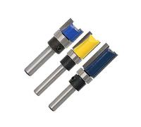 3pcs 1/4 Inch Flush Trim Router Bits Pattern Template Router Bit Set Woodworking Top Bearing