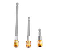 3Pcs 1/4 "Soporte de broca magnética de vástago hexagonal Barra de extensión de cambio rápido para destornillador de taladro eléctrico （Amarillo）