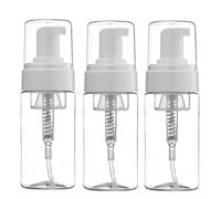 3Pcs 100ML 3.4oz Vacío Transparente Plástico Prensa Espuma Bomba de Jabón Dispensers Recipientes de Botella de pulverización con atomizador para la loción de Espuma de jabón Accesorio de baño