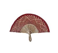 3pcs 16.5"*11" African Hand Fans Hand-woven/Decorative Fans, Wall Art Decor, with Leather Handles Men & Women for Wedding Celebration Birthday Theme Party Supplies Juneteenth(I)