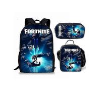 (3pcs, 27) Fortnite Printed School Backpack for Kids, Children's Satchel or Pen Bag, 3-Piece Set for School Supplies