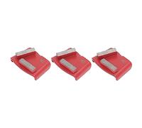 3Pcs 30 Grit Red Trapezoid 2 Long Teeth Diamond Grinding Shoes Diamond Grinding Disc Concrete Grinder Set for Concrete Floor Polishing