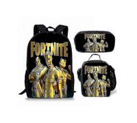 (3pcs, 31) Fortnite Printed School Backpack for Kids, Children's Satchel or Pen Bag, 3-Piece Set for School Supplies