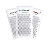 3pcs 3D Ventilador Pestañas 8-14mm Mix Extensiones de Pestañas Volumen Ruso - 0.07mm C curl - Pestañas Rusas Seda Naturales de GEMERRY (0.07C-mix 8-14mm x3)