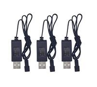3PCS 4.8V JST-2P Enchufe Cable de Carga USB para el Cargador de batería del vehículo de ingeniería de Camiones de automóviles de excavadoras de Juguetes eléctricos de Control Remoto RC