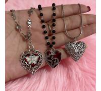 3pcs/4pcs Collar Plateado para Mujer Joyería Colgante Lindo Serpiente, Joyería Navideña