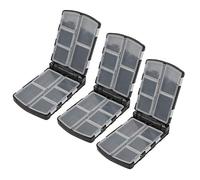 3PCS ABS Fishing Tackle Box Set, Semi Automatic Lure Organizer with Adjustable Dividers, Water Resistant Storage Container for Fishing Bait Hooks, Compartment Design