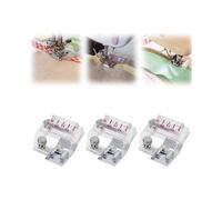 (3PCS)Adjustable Bias Tape Binding Foot, Sewing Machines Presser Foot for All Low Shank Snap-On Sewing Machine Industrial and Household