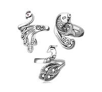 3pcs Adjustable Knitting Loop Ring- Goldfish Open Finger Ring,crochet Finger Yarn Holder,yarn Guide