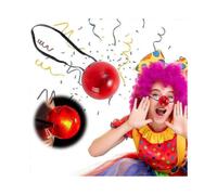 3pcs Adult Kids Light Glowing Red Nose Led Clown Nose Dress-up Props Stage Prop