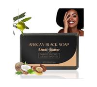 (3PCS)African Black Soap, African Black Cleansing Soap against Pimples and Deep Cleansing, Natural Soap with Shea Butter, Coconut Oil, Olive Oil