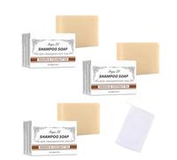 3PCS Argan Oil Shampoo Soap Bar Anti Hair Loss Repair Damaged Frizz Argan Oil Scalp Treatment Hair Care for Hair-Gentle Moisturizing
