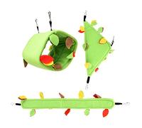 3pcs Bird Den Hammock for Small Pets | Soft Cozy Hanging Tunnel & Sleeping Den | Encourage Play & Rest for Sugar Glider Squirrel Hamster | Machine Washable Cage Accessories