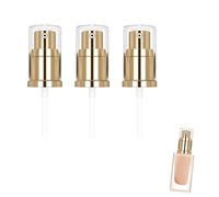 3pcs Bombas de Base de Repuesto Cambiador de Bomba de Maquillaje, Bombas de Fundación de Sustitución, Dorado