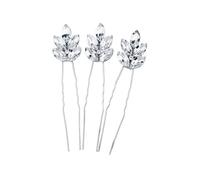3Pcs Bridal Pin Metal Barrette Clip Hairpins Rhinestone Wedding Hairstyle Design Tools Women Hair Accessories(Color 06)