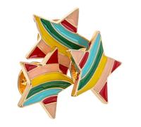 3pcs Broche Women Women Unique Five Star Diseño Puntiagudo Accesorios de aleación de Zinc para suéter